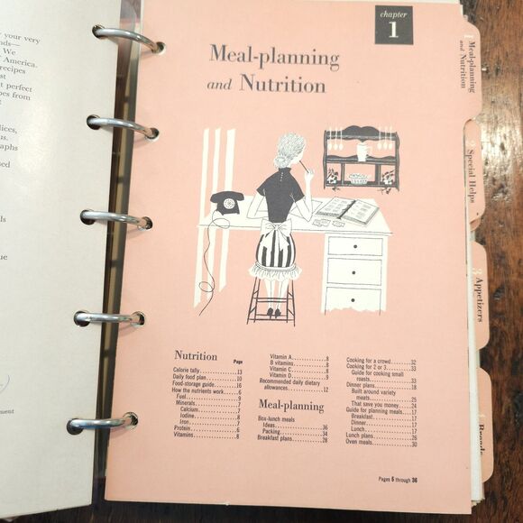 Vintage 1953 Better Homes & Gardens New Cookbook 5-Ring Binder Trad Traditional - Picture 3 of 6